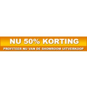 Koopjeshoek actie: 50% korting