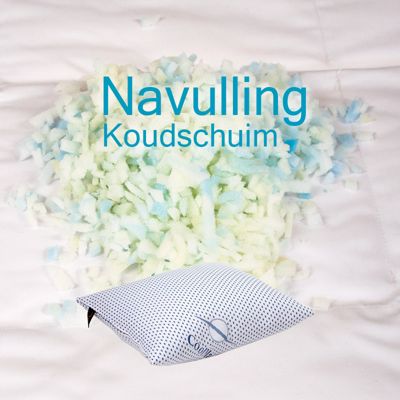 Koudschuim navulling voor koudschuim vlokkenkussen